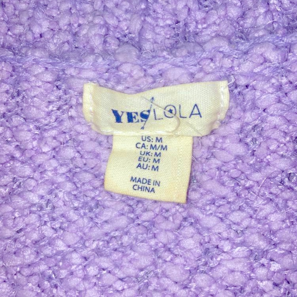 lavender sweater